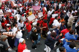 Pay protest in South Africa