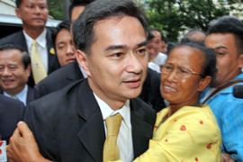 Thailand's Democrat Party leader Abhisit Vejjajiva