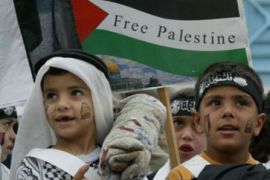 Palestine children protest