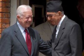 Koirala meets Jimmy Carter Nepal US
