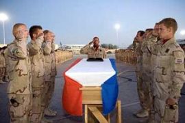 Afghanistan Kandahar Dutch soldier coffin