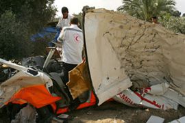Gaza destroyed ambulance