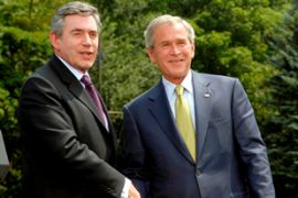 Bush and Brown at Camp David