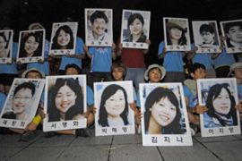 South Koreans protest over hostages
