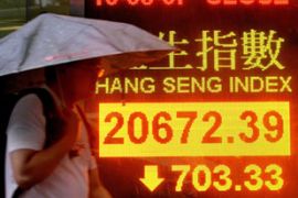 Hang Seng index drops