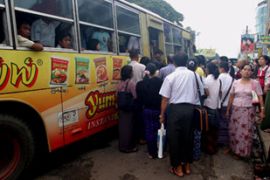 myanmar fuel price hike, public transport