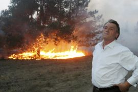 Ukraine forest fire