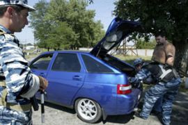 Police search cars in Ingushetia