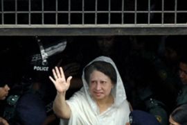 Khaleda Zia - waving