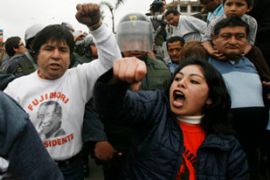 Peru Fujimori supporters