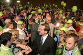 Lojze Peterle holds election rally