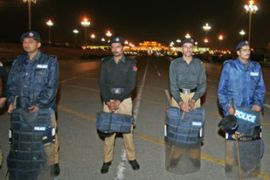 Pakistan police deployed
