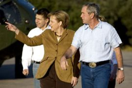 Bush and Merkel