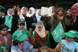Palestinian protesters in Gaza