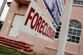 foreclosure sign in US