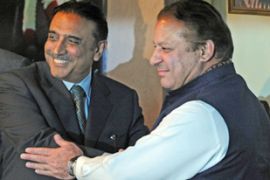 Asif Ali Zardari and President Pervez Musharraf