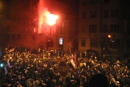 serbia protest kosovo