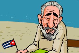 Farewell Fidel - Still from Cartoon by Shujaat