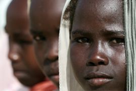 Displaced Sudanese children