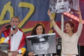 Ingrid Betancourt Paris anti-Farc protest
