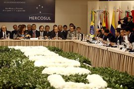 south american leaders at the mercosur summit in argentina