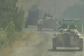 Russian tanks leave GORI