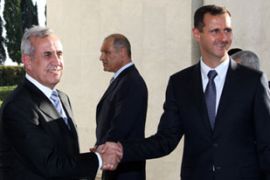 Michel Sleiman - Lebanon president Bashar al-Assad - Syria president