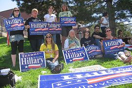 Democrat Convention Hillary Clinton protest women