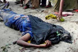 Somalia street roadside blast dead woman