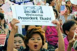pro-Bush protest in Seoul