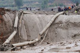 china landslide mine