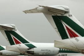 Alitalia aircraft tailfins
