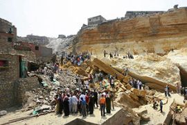egypt rockslide