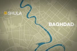 Map of Baghdad showing Shula district