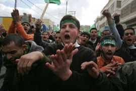 Hamas protests Gaza war West Bank Hebron