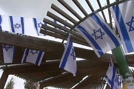 israel flags in sderot