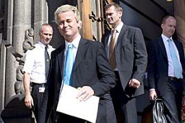 Geert Wilders leaves court