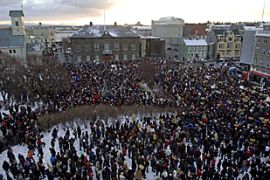 Iceland protests Reykjavik
