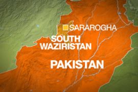Sarorogha map pakistan south waziristan