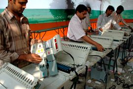India election electric voting machines