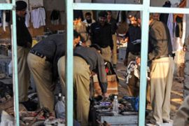 Pakistani police examine scene of police academy siege