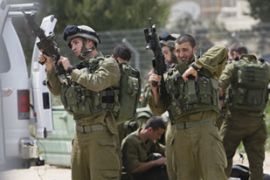 Israeli troops killing at a Jewish settlement