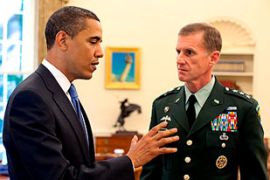 general Stanley McChrystal barack Obama US president afghanistan