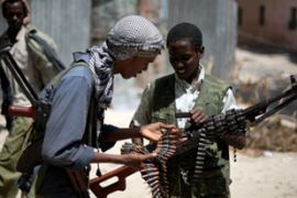 Al-Shabab fighters in Somalia
