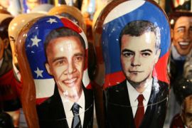 Russian dolls of Obama and Medvedev
