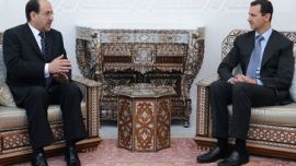Nuri al-Maliki, Iraqi prime minister, meet Bashar al-Assad, Syrian president