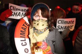 Climate change activists in Copenhagen