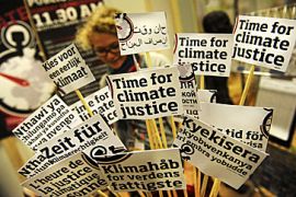 Copenhagen climate summit, placards