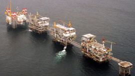 Oil platform off coast of Cabinda