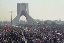 Crowds in Azadi square for revolution anniversary